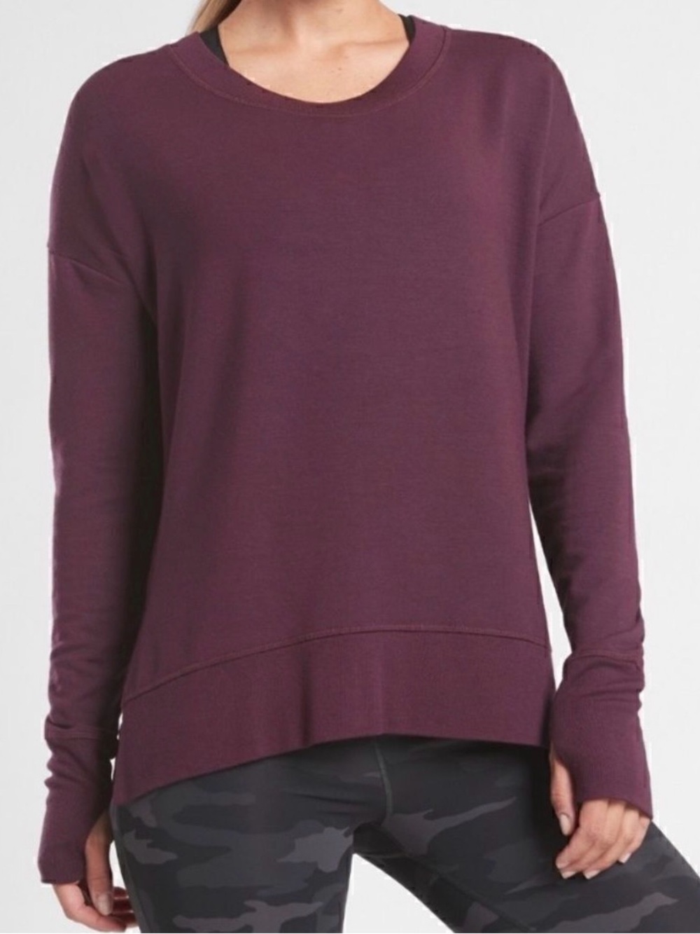 Athleta Coaster Luxe Waffle Sweatshirt